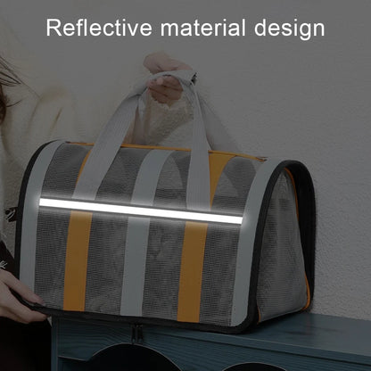 Pet Carrying Bag Outing Portable Cat Dogs Handbag Foldable Small to Medium Dog Cage Mesh Handbag