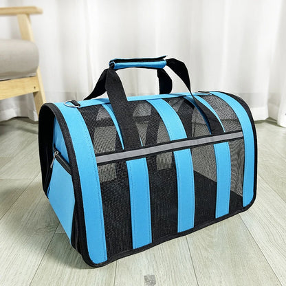 Pet Carrying Bag Outing Portable Cat Dogs Handbag Foldable Small to Medium Dog Cage Mesh Handbag