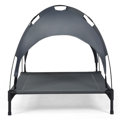 Lit Pour Chien Sur Pieds Cadre En Acier Robuste Utilisable À L'Intérieur Et L'Extérieur 90 X 81 X 86 CM/105 X 87 X 89 CM