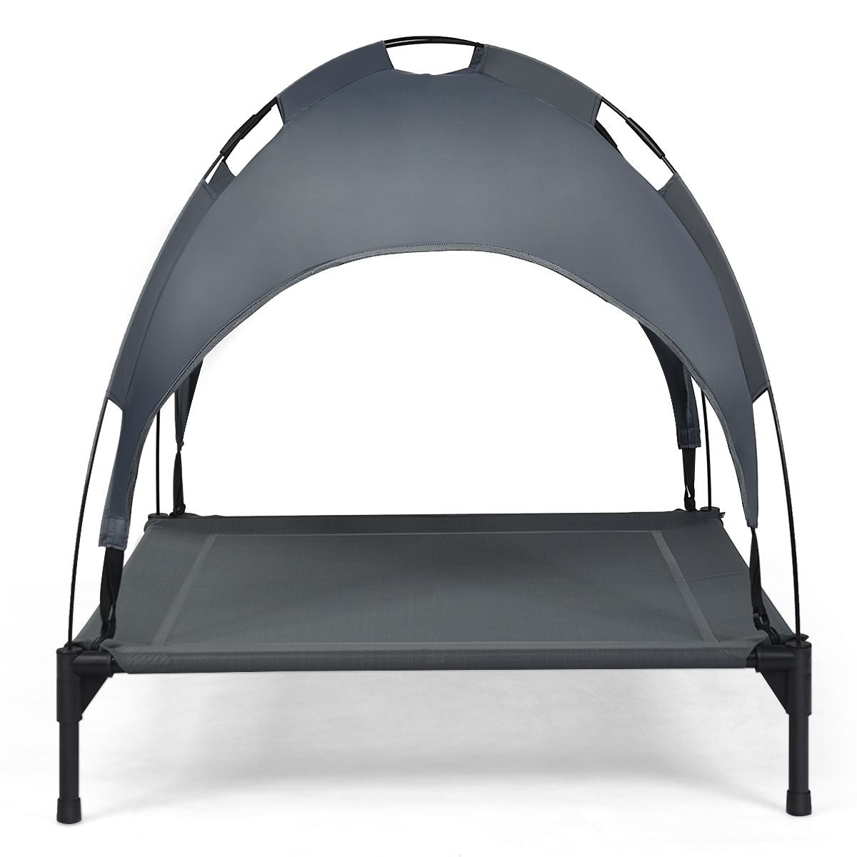 Lit Pour Chien Sur Pieds Cadre En Acier Robuste Utilisable À L'Intérieur Et L'Extérieur 90 X 81 X 86 CM/105 X 87 X 89 CM
