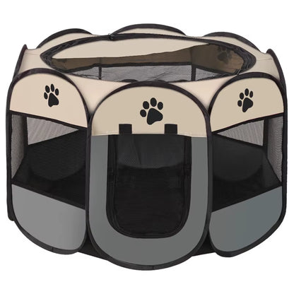 Folding Pet Tent Dog House Camping Accessories Pet Cage Octagonal Cage Fence Outdoor Playpen Puppy Shelter
