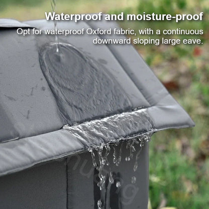 New Outdoor Cat House Waterproof Insulated Pet Cave with Kickstand Winter Warm Summer Cooling Foldable for Feral Stray Animal
